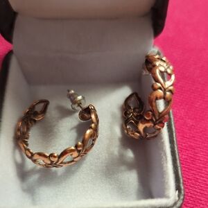 Elegant Bronze Hoop Earrings